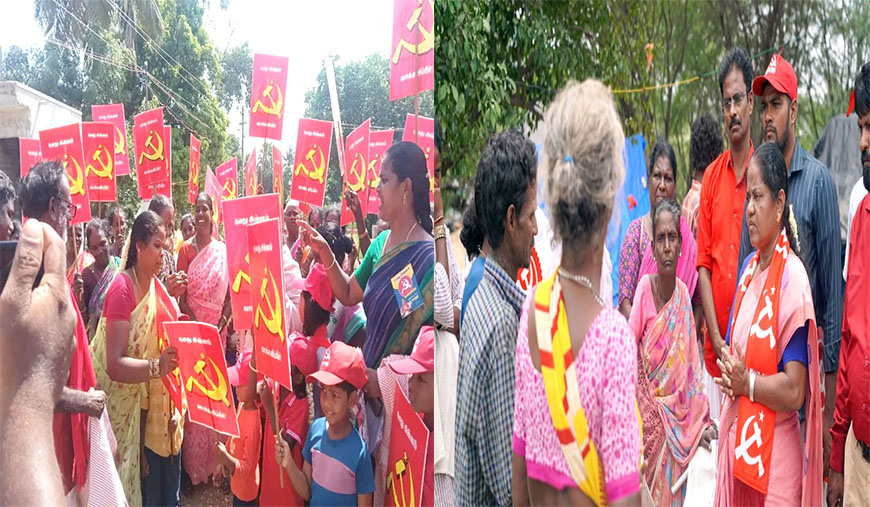 வீதிகள் தோறும் செங்கொடி; வீடு வீடாக தோழர்கள்! மதுராந்தகம் தேர்தல் களத்திலிருந்து - சி.ஸ்ரீராமுலு
