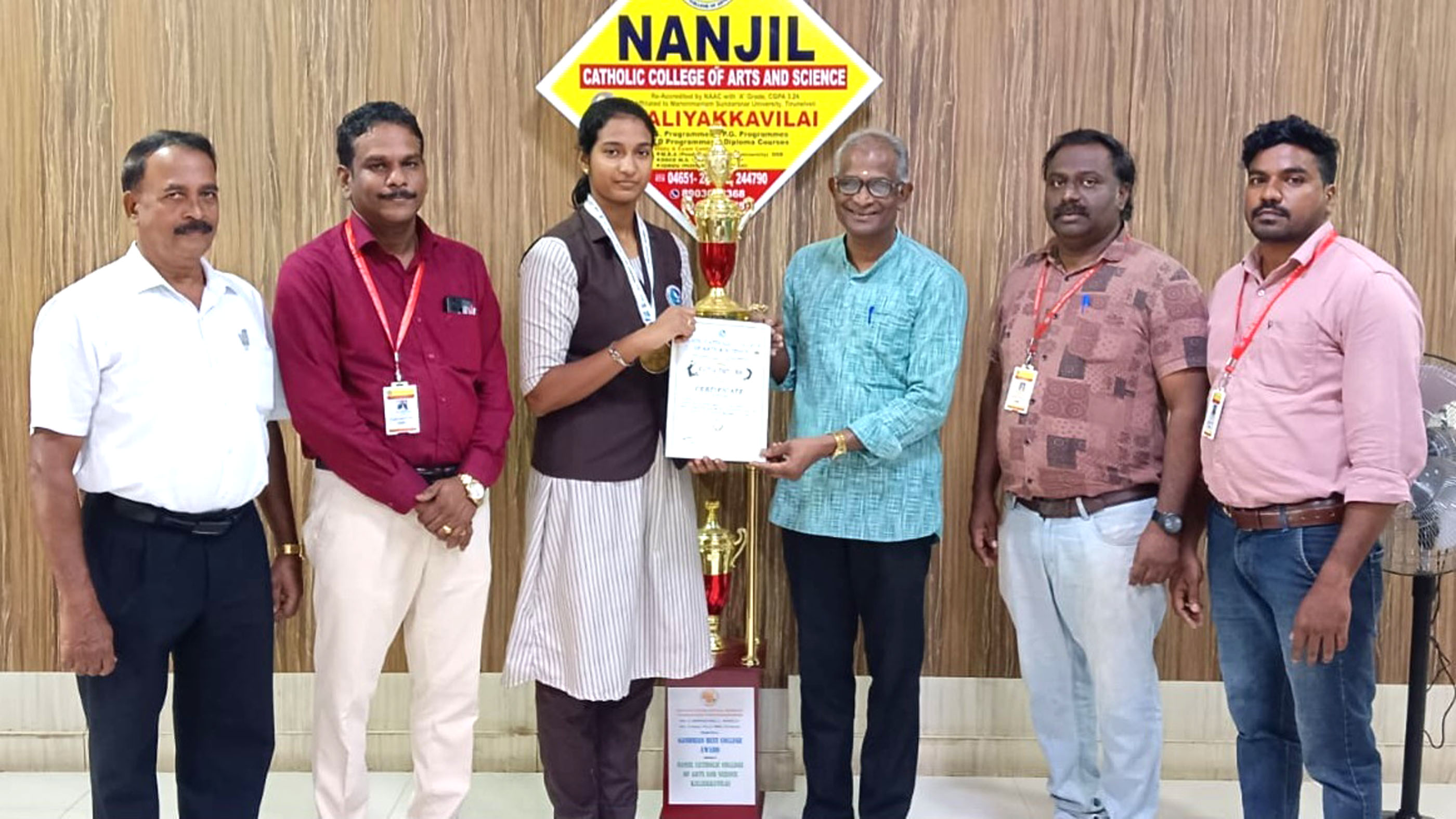 தென்மண்டல தடகளப் போட்டியில் நாஞ்சில் கல்லூரி மாணவி சாதனை