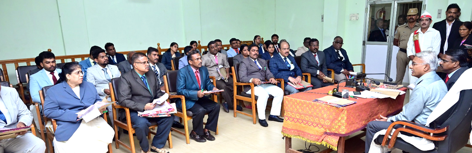 நாகர்கோவில் நீதிமன்ற வளாகத்தில் உயர்நீதிமன்ற நீதிபதி ஆய்வு